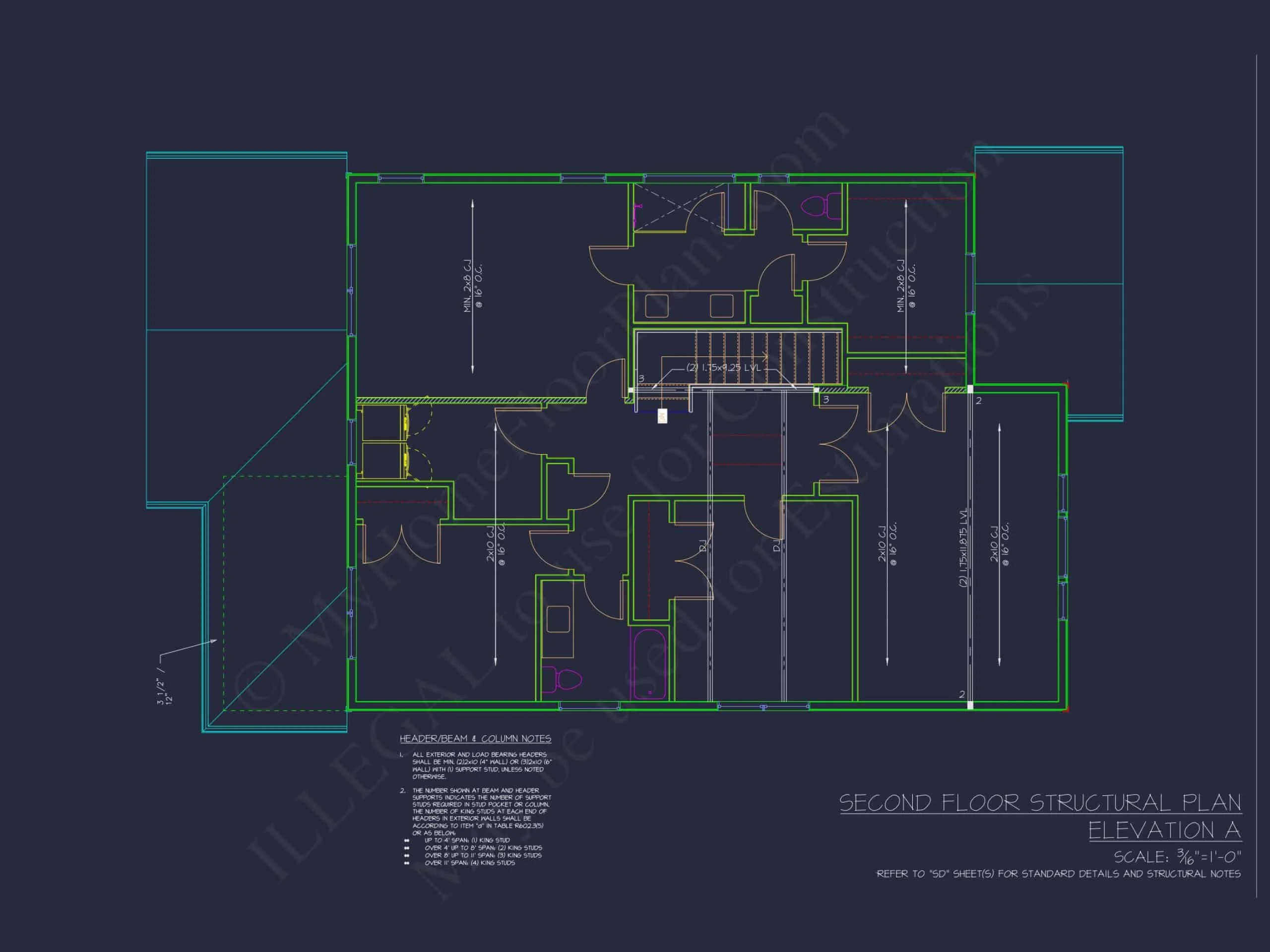 19-1715 HOUSE PLAN - Craftsman Home Plan - 3-Bed, 2.5-Bath, 2,250 SF 16 Elegant 2-Story Craftsman House Plan with Bonus Room and CAD Designs