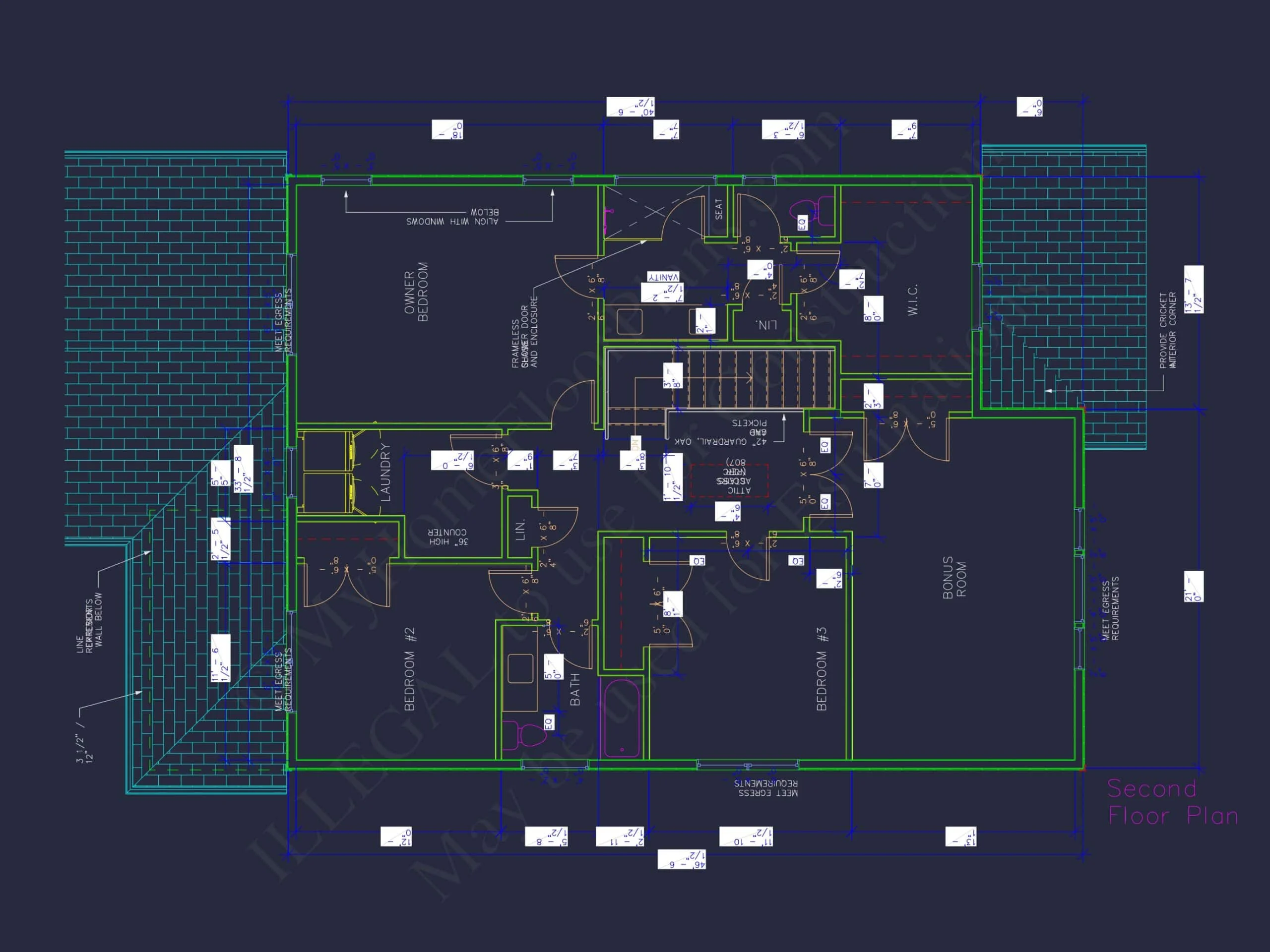 19-1715 HOUSE PLAN - Craftsman Home Plan - 3-Bed, 2.5-Bath, 2,250 SF 10 Elegant 2-Story Craftsman House Plan with Bonus Room and CAD Designs