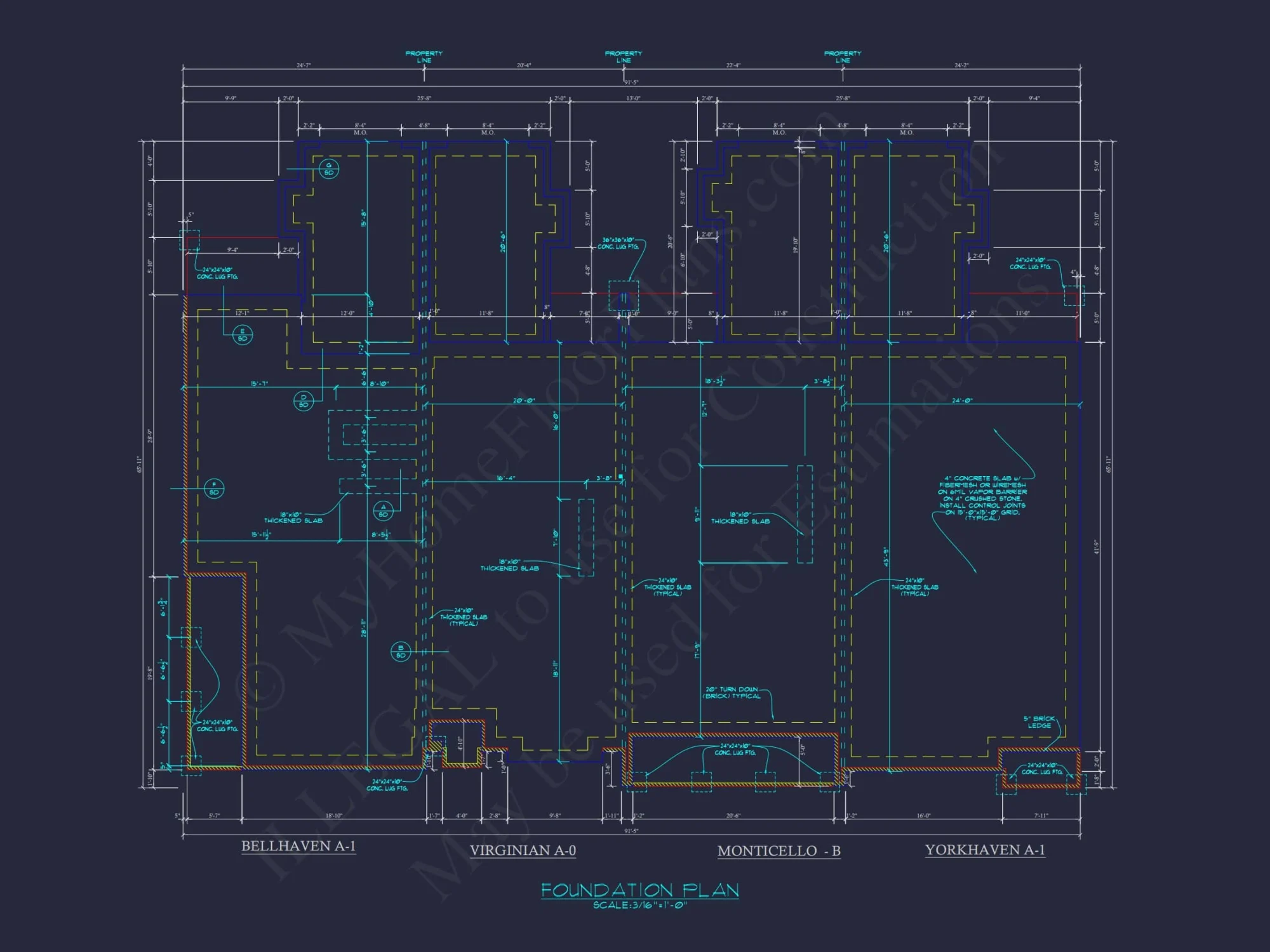 Colonial Revival Townhome: Detailed CAD Blueprint & Rear Garage