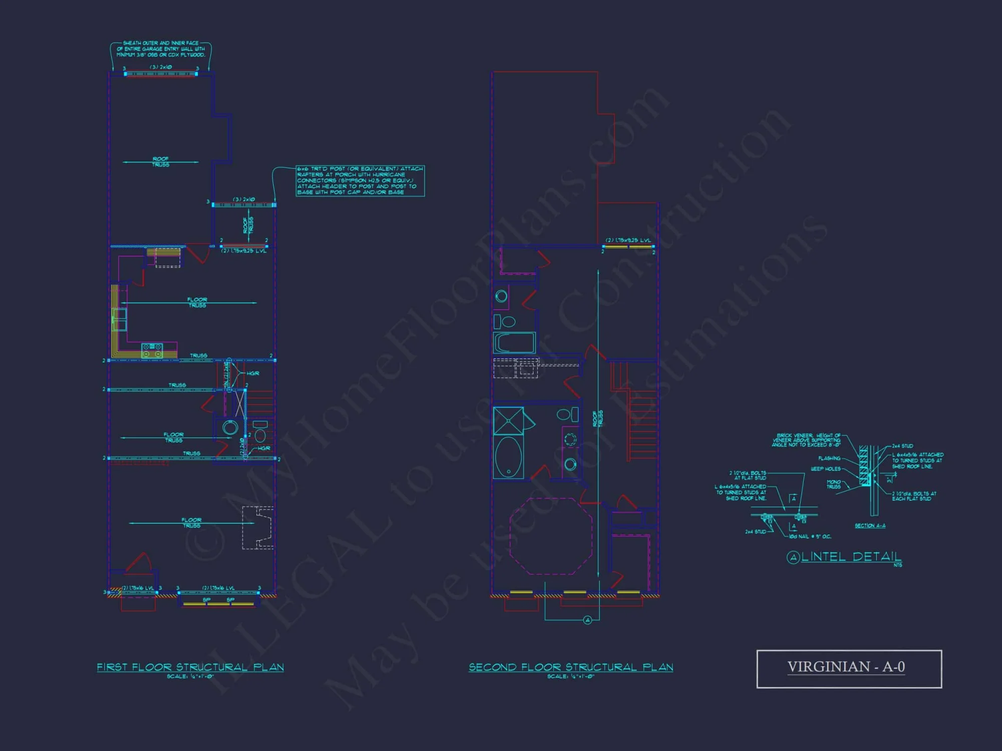 Colonial Revival Townhome: Detailed CAD Blueprint & Rear Garage
