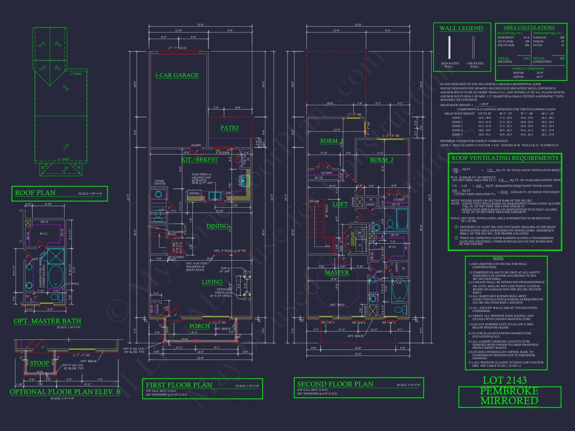 Traditional 7-Unit Townhome Floor Plan with Colonial Revival Design