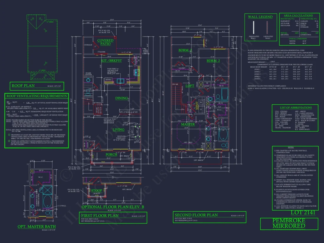 Traditional 7-Unit Townhome Floor Plan with Colonial Revival Design