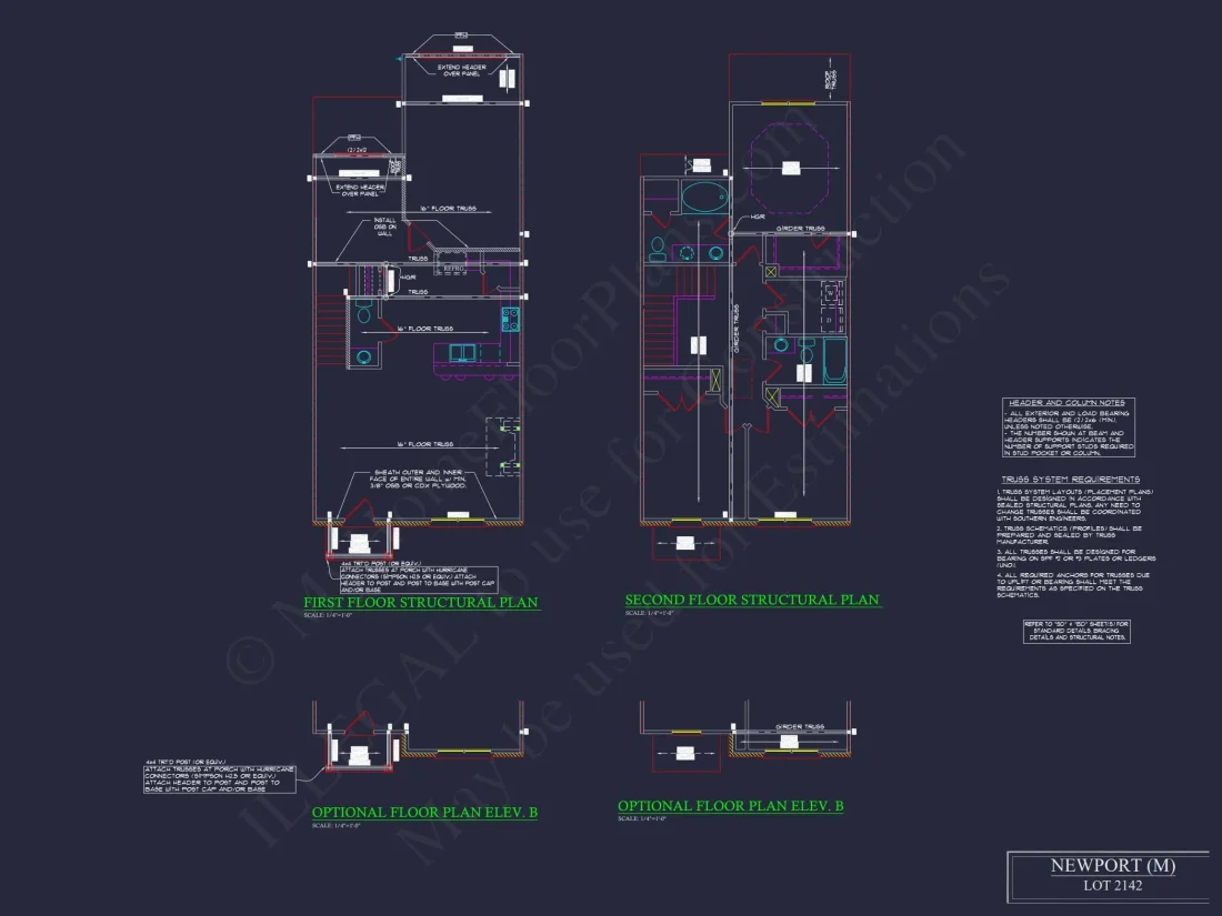 Traditional 7-Unit Townhome Floor Plan with Colonial Revival Design