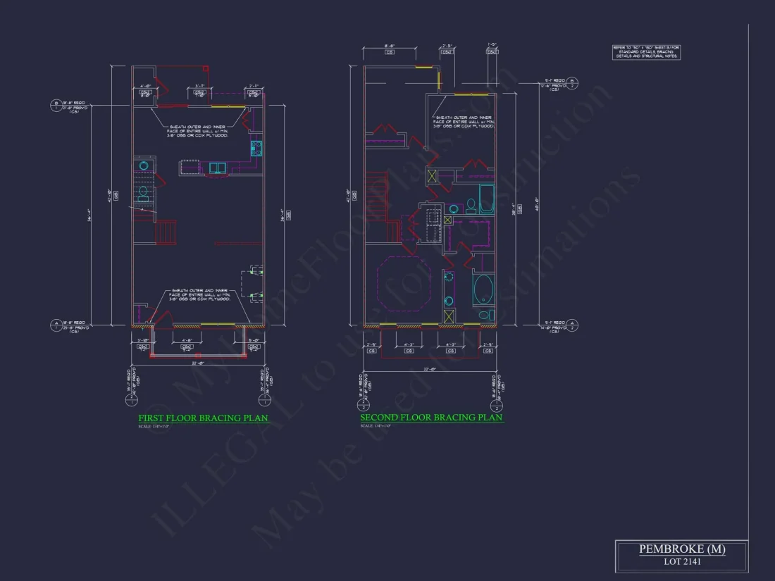 Traditional 7-Unit Townhome Floor Plan with Colonial Revival Design