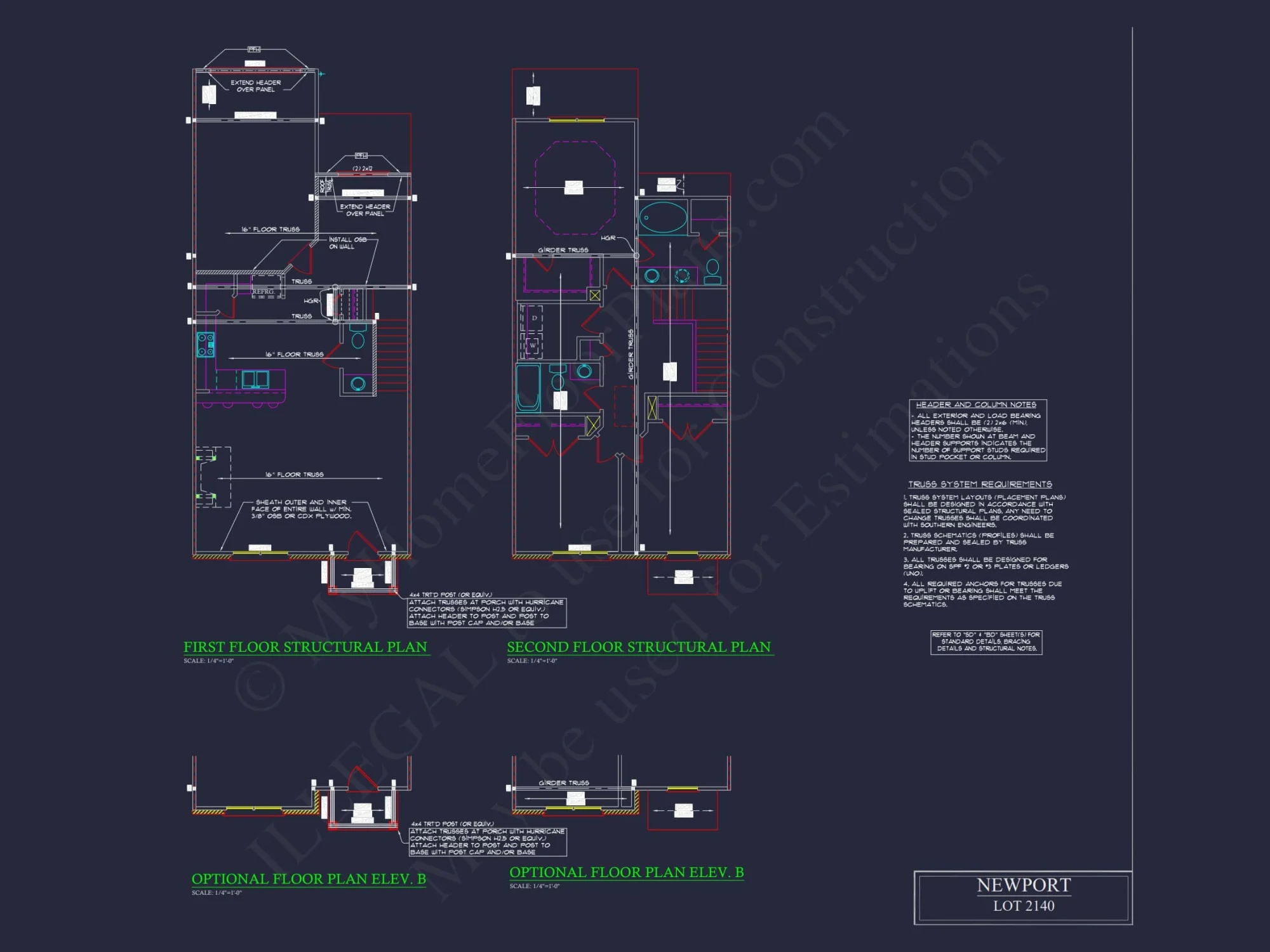 Traditional 7-Unit Townhome Floor Plan with Colonial Revival Design