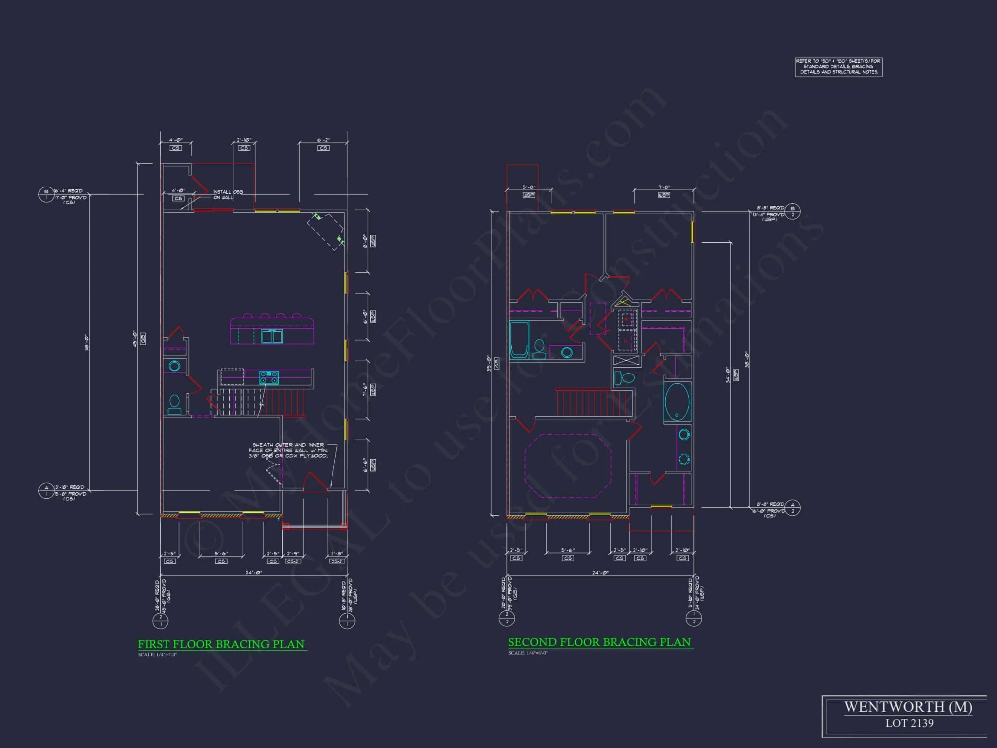 Traditional 7-Unit Townhome Floor Plan with Colonial Revival Design