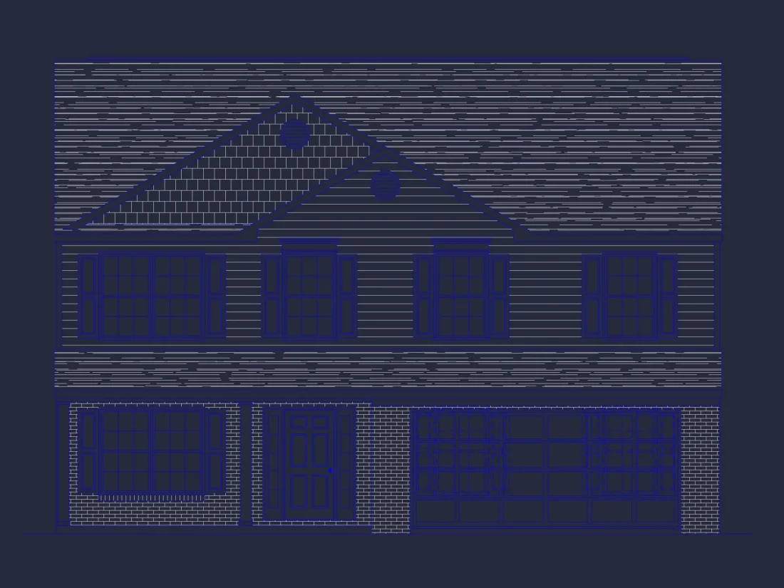 Traditional 2-Story House Plan with CAD Blueprints and Modern Features