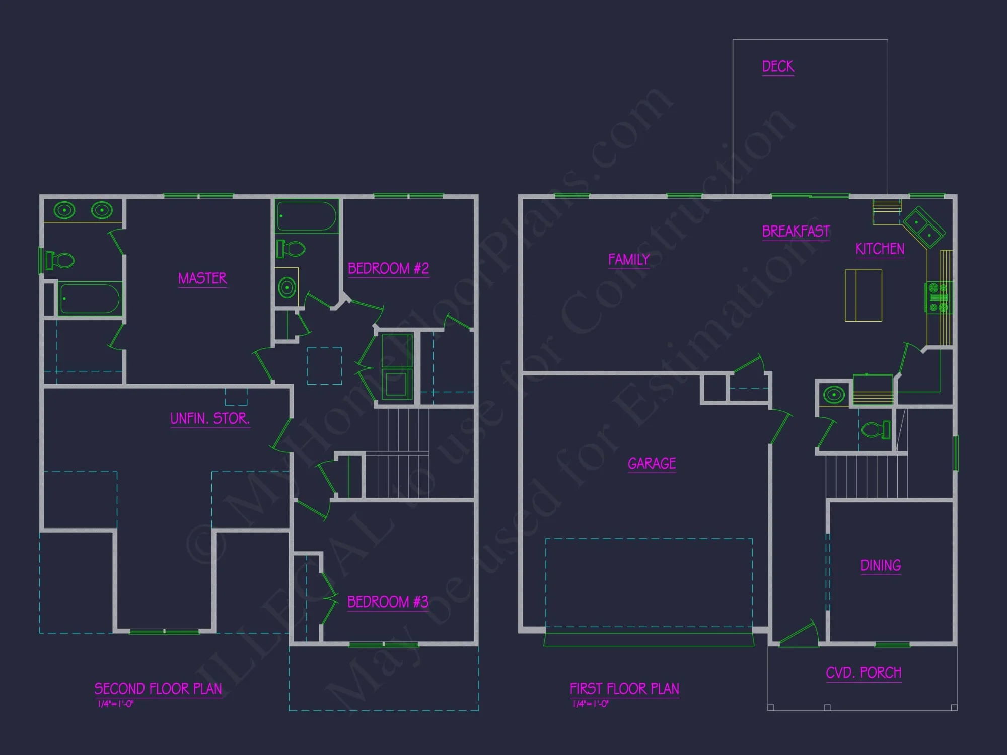Modern Architecture Floor Plan and Home Blueprint Designs