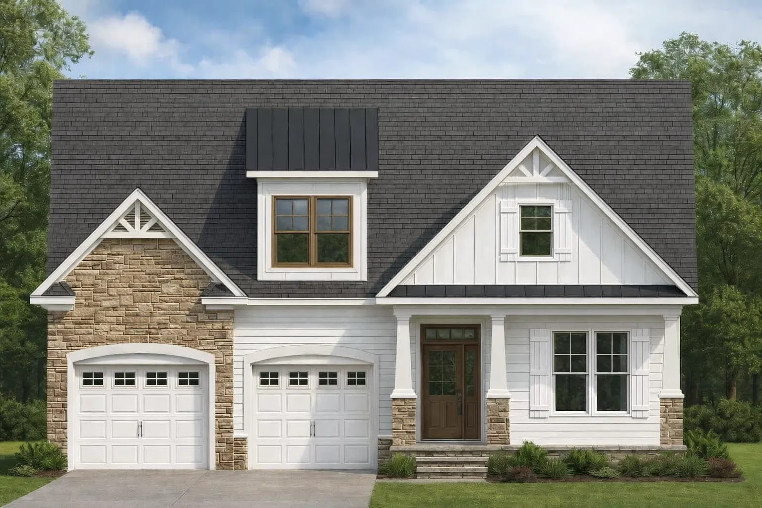 1.5-story Craftsman house plan featuring 2,681 heated sq. ft.