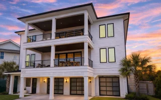 Plan  19-2393 - The White House |  Coastal Townhome - 4-Bed, 4-Bath, 3,464 SF