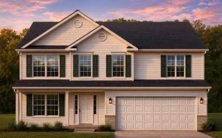 Plan  9-1582 - Shenandoah Retreat |  Traditional Colonial - 4-Bed, 4-Bath, 2,389 SF