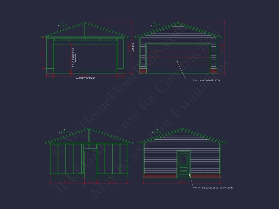Spacious 3-Bedroom Single-Story House Plan with Detached Garage