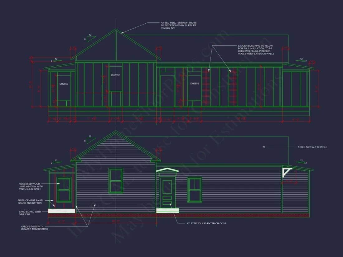 Spacious 3-Bedroom Single-Story House Plan with Detached Garage