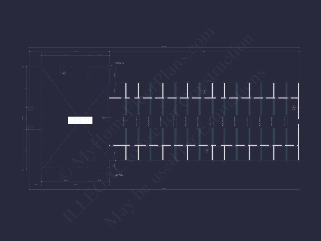 Dog Kennel Floor Plan with 6,148 Sq Ft of Heated Space