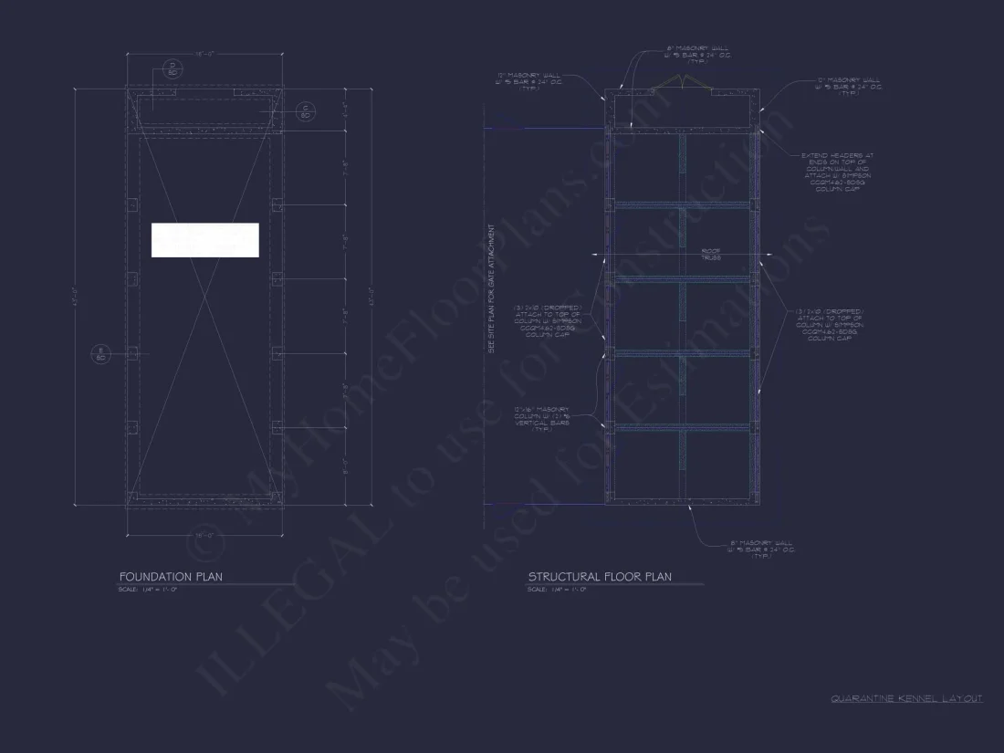 Dog Kennel Floor Plan with 6,148 Sq Ft of Heated Space