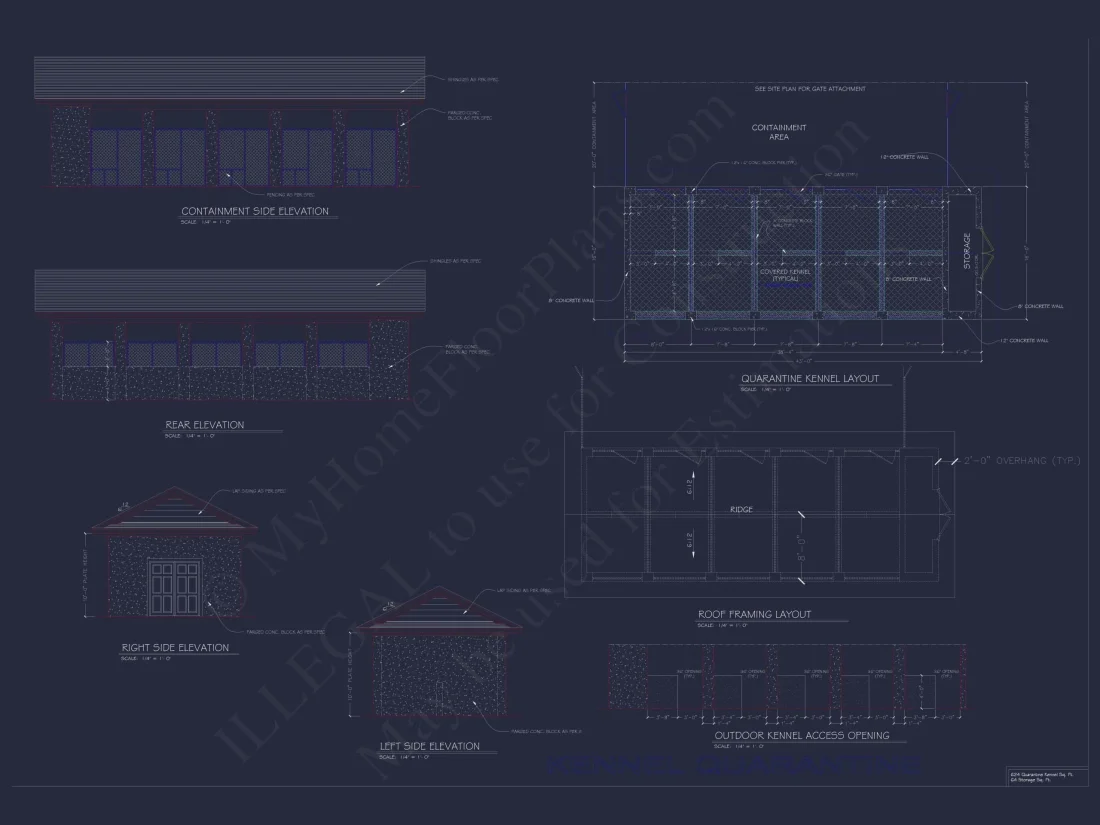 Dog Kennel Floor Plan with 6,148 Sq Ft of Heated Space