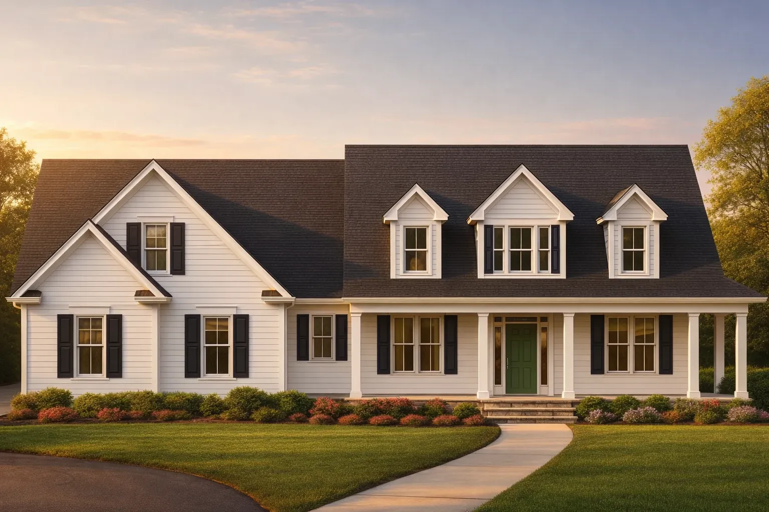 Spacious 2-Story House Plan with 3 Bedrooms and Colonial Design