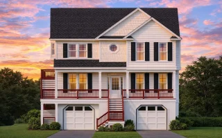Plan  8-1825 - The Johnson Farmhouse  | Traditional Colonial - 4-Bed, 5-Bath, 3,516 SF