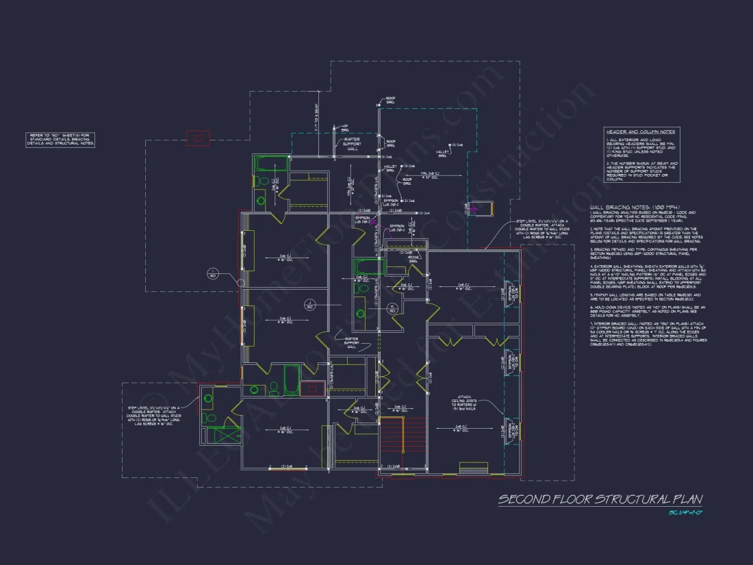 Elegant 2-Story House Plan with Brick Exterior & Fireplace Charm