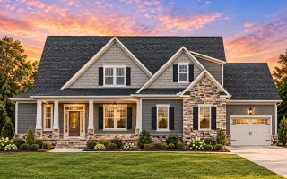 Plan  16-1828 - The Foster Haven |  New American - 4-Bed, 3-Bath, 2,450 SF