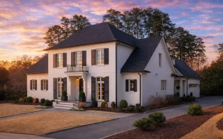 Plan  15-1411 - Hawthorn Point House  | Georgian Colonial - 3-Bed, 3-Bath, 4,563 SF