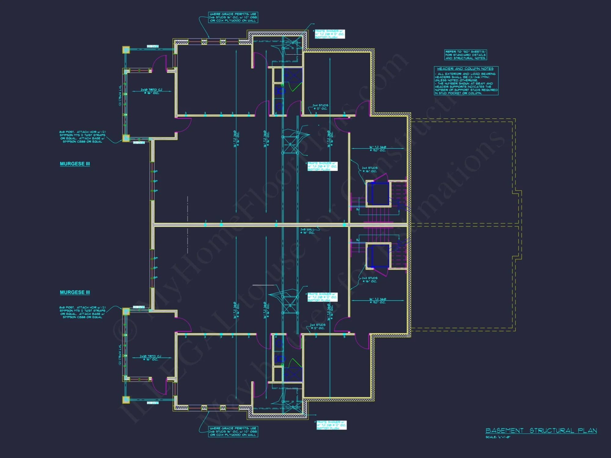 Traditional Duplex Home Plan with CAD Designs & Spacious Floor Layout