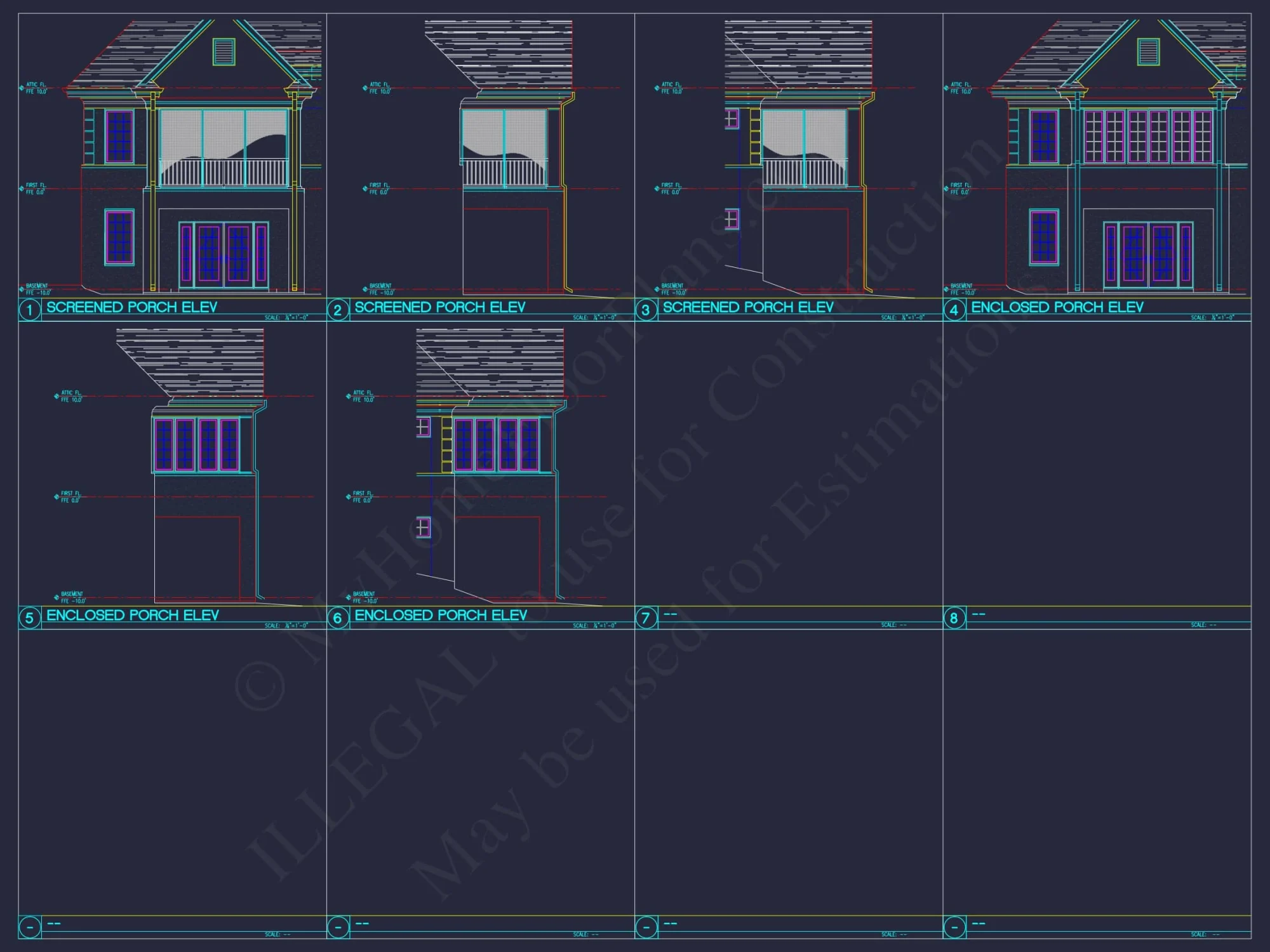 Traditional Duplex Home Plan with CAD Designs & Spacious Floor Layout