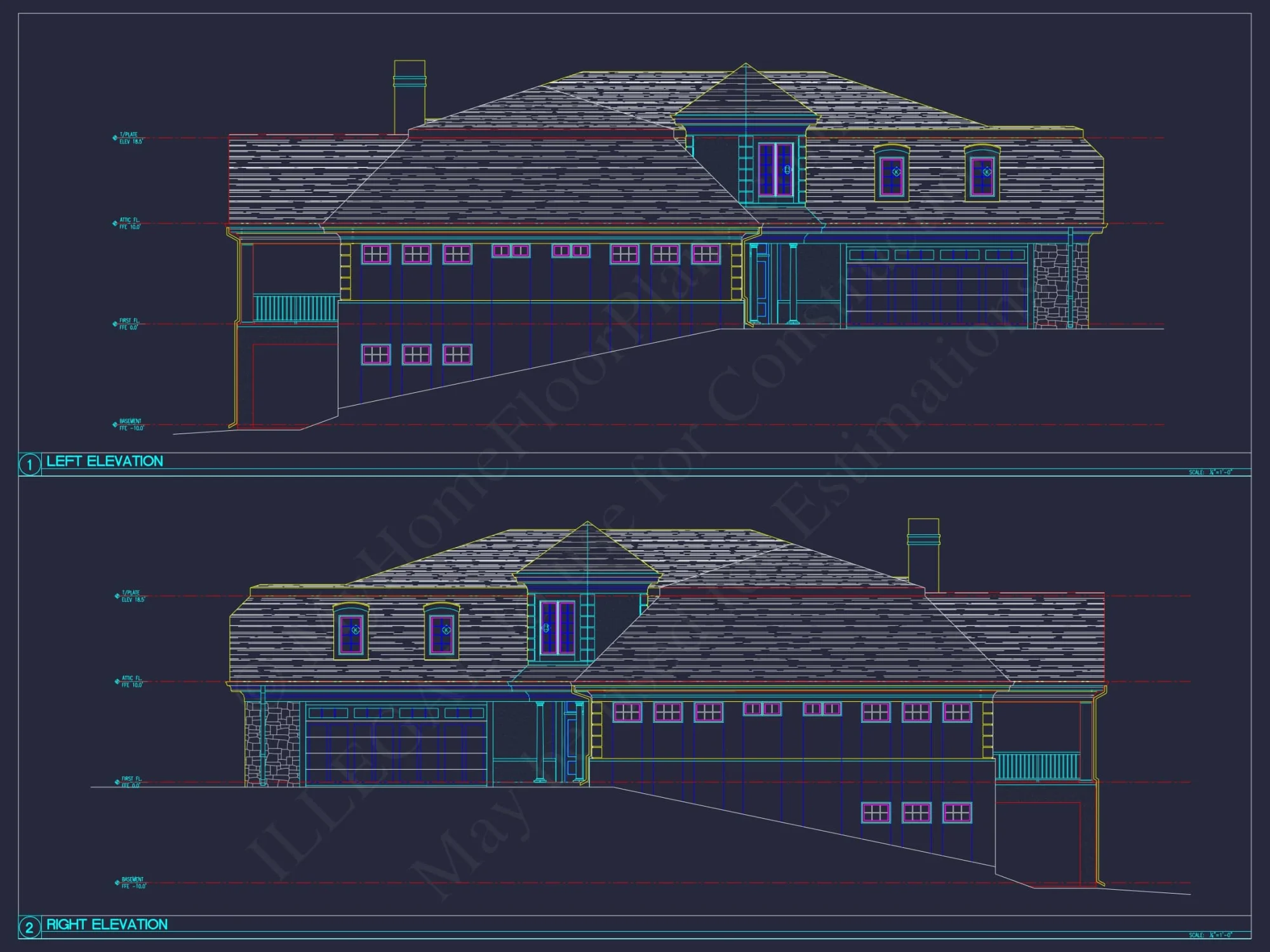 Traditional Duplex Home Plan with CAD Designs & Spacious Floor Layout