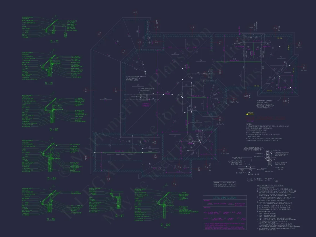 Elegant 2-Story Home Plan with 4 Beds, CAD Blueprint Designs
