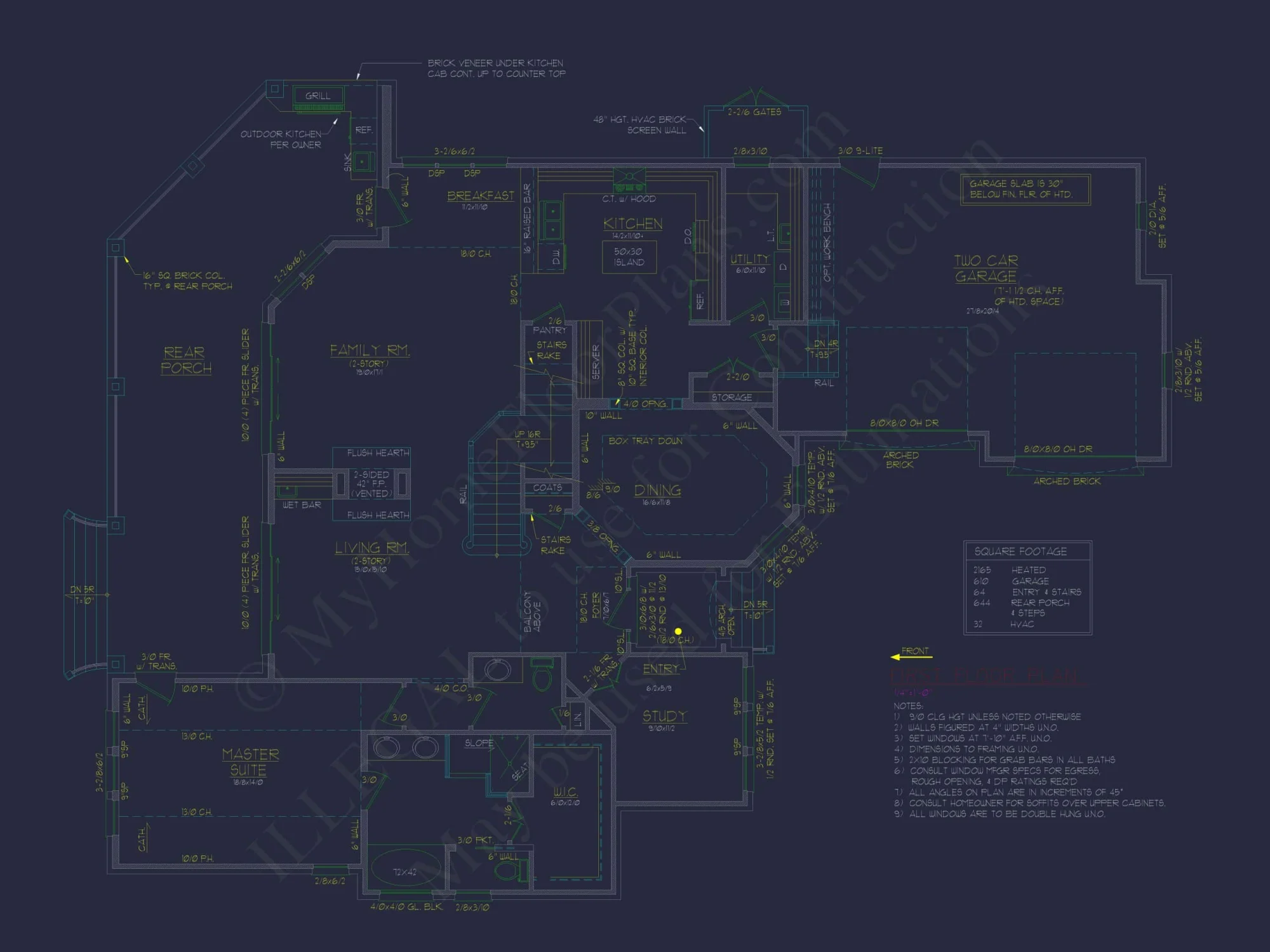 Elegant 2-Story Home Plan with 4 Beds, CAD Blueprint Designs