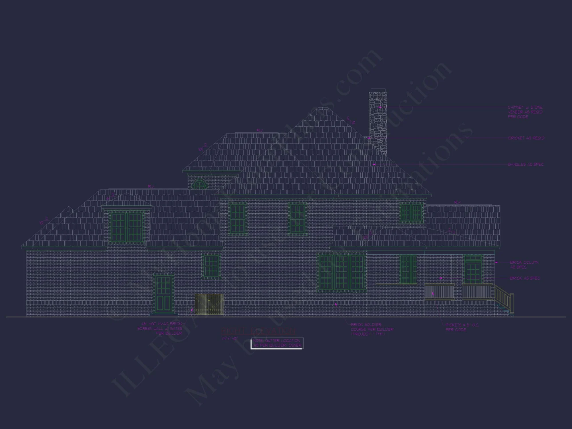 Elegant 2-Story Home Plan with 4 Beds, CAD Blueprint Designs