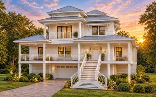 Plan  15-1024 - Beechwood Shores Retreat | Coastal - 5-Bed, 5-Bath, 2,496 SF