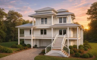Plan  15-1024 - Beechwood Shores Retreat | Coastal - 5-Bed, 6-Bath, 2,496 SF