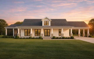 Plan  16-1450 - The Gray Estate |  Southern Farmhouse - 2-Bed, 2-Bath, 1,714 SF