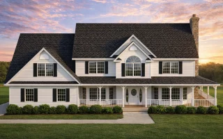 Plan  8-1578 - Powell Lodge |  Traditional Colonial - 4-Bed, 3.5-Bath, 1,812 SF