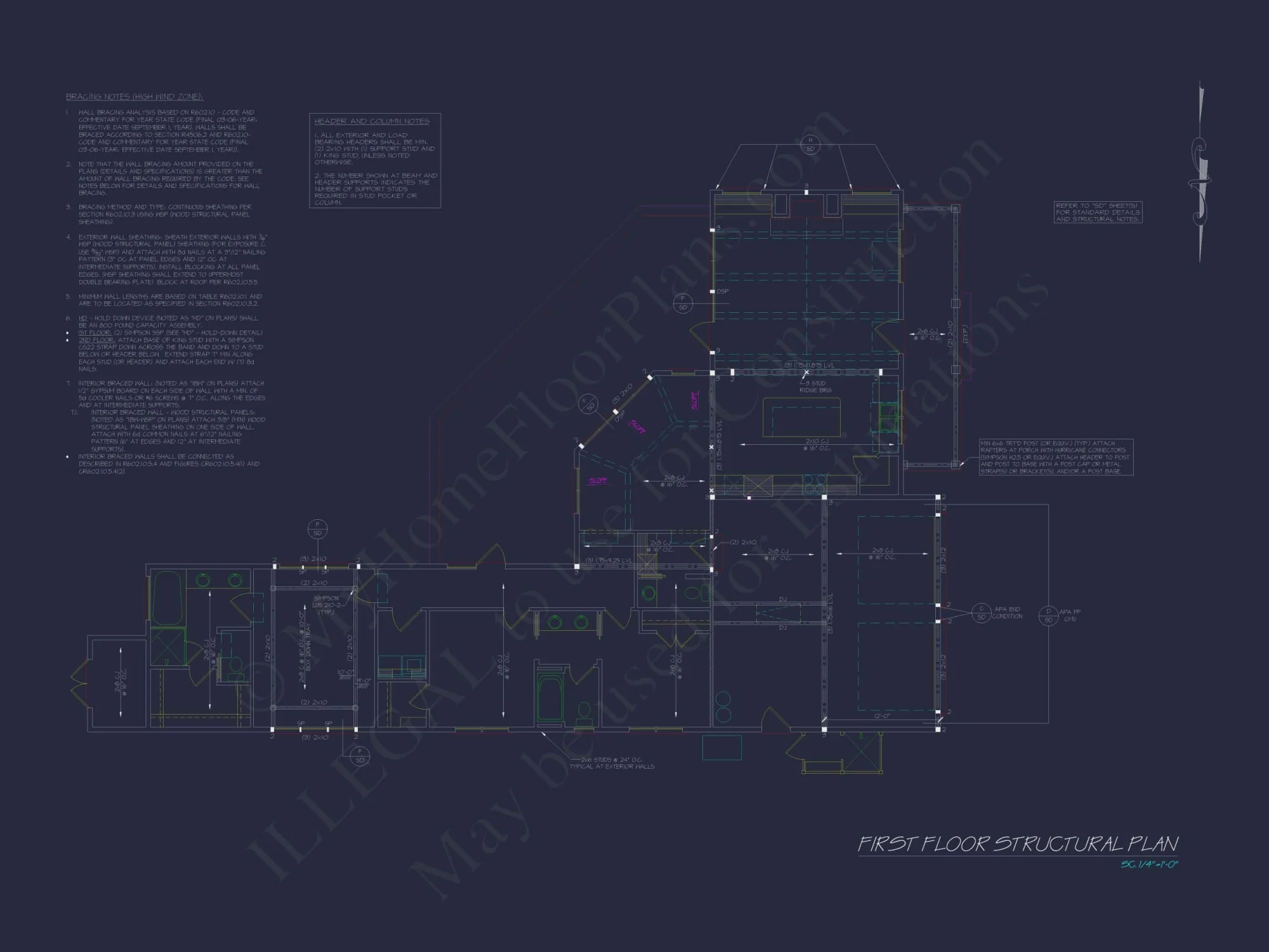 Beach Home Plan with 3 Bedrooms, CAD Designs, and Floor Blueprint