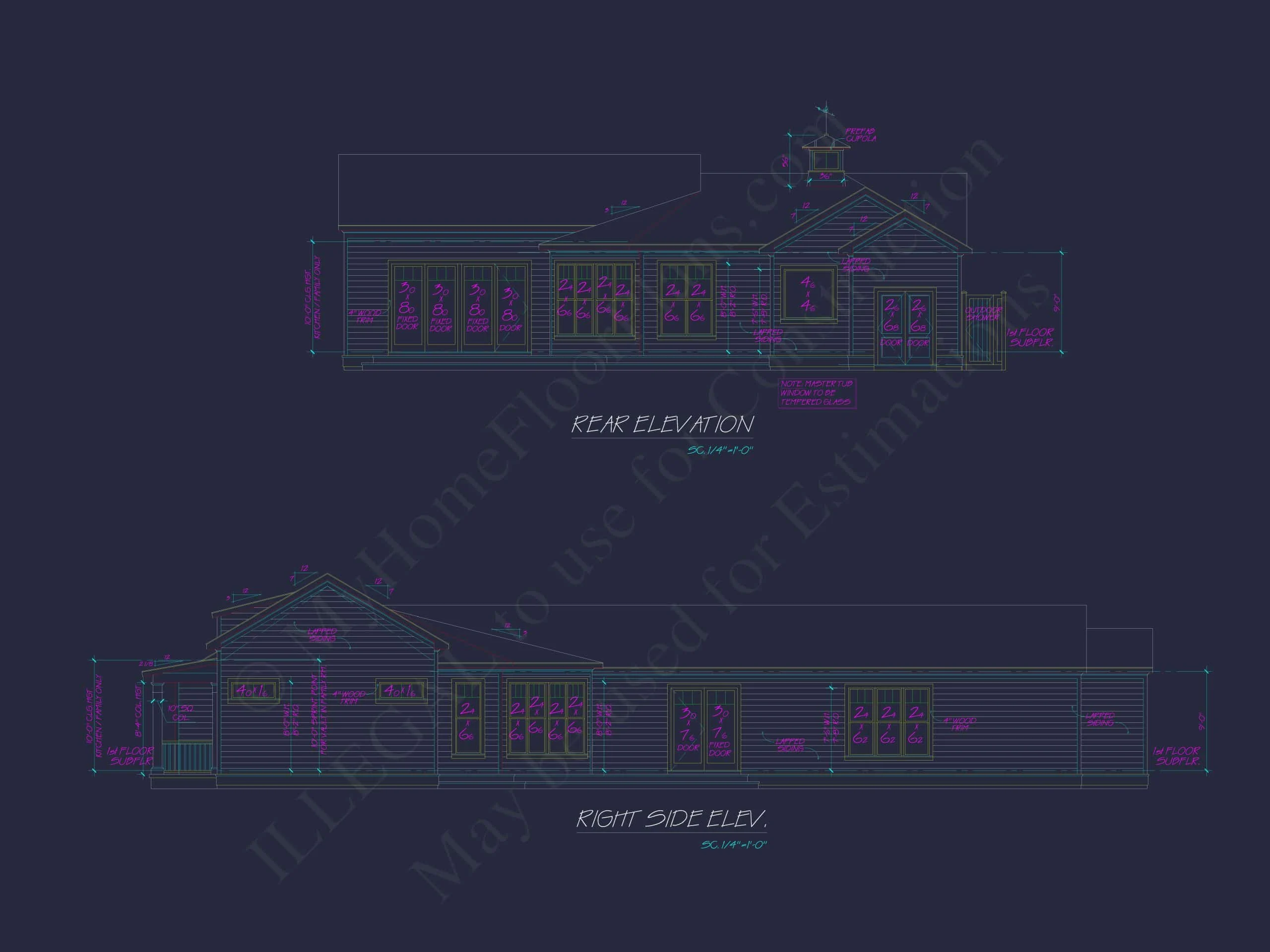 Beach Home Plan with 3 Bedrooms, CAD Designs, and Floor Blueprint