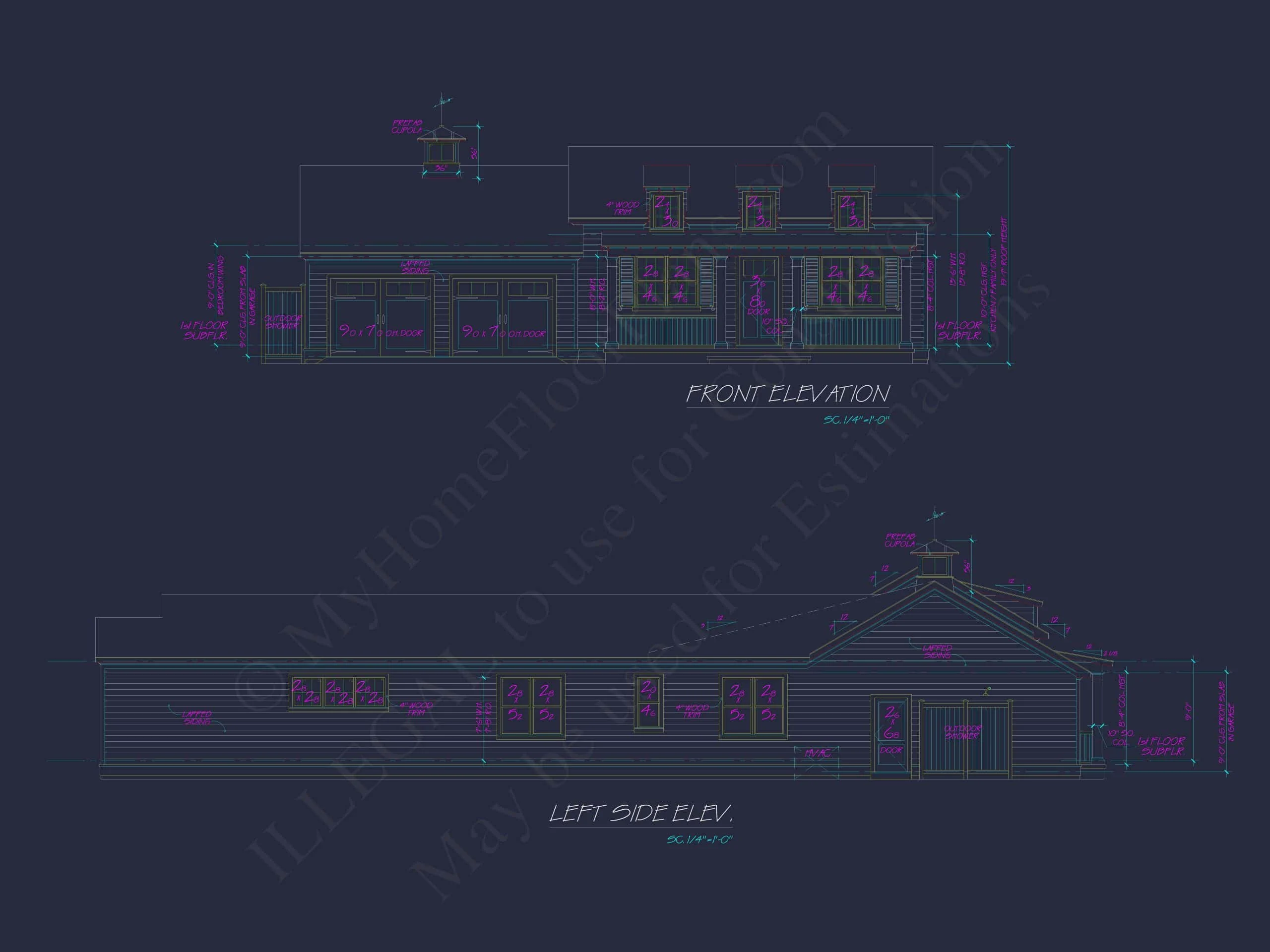 Beach Home Plan with 3 Bedrooms, CAD Designs, and Floor Blueprint