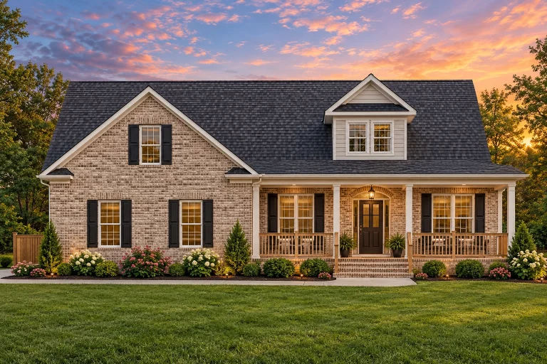 Plan 9-1291 – Nelson Place | Traditional Ranch – 3-Bed, 2.5-Bath, 2,210 SF - exterior featured photo