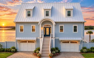 Plan  18-1323 - The Simmons Haven |  Coastal - 3-Bed, 3-Bath, 3,021 SF