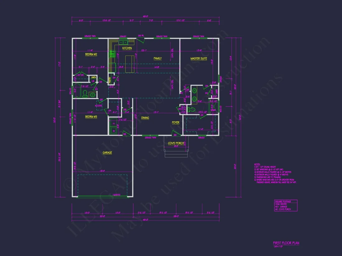 Efficient 1-Story House Plan with Spacious Layout & Craftsman Style