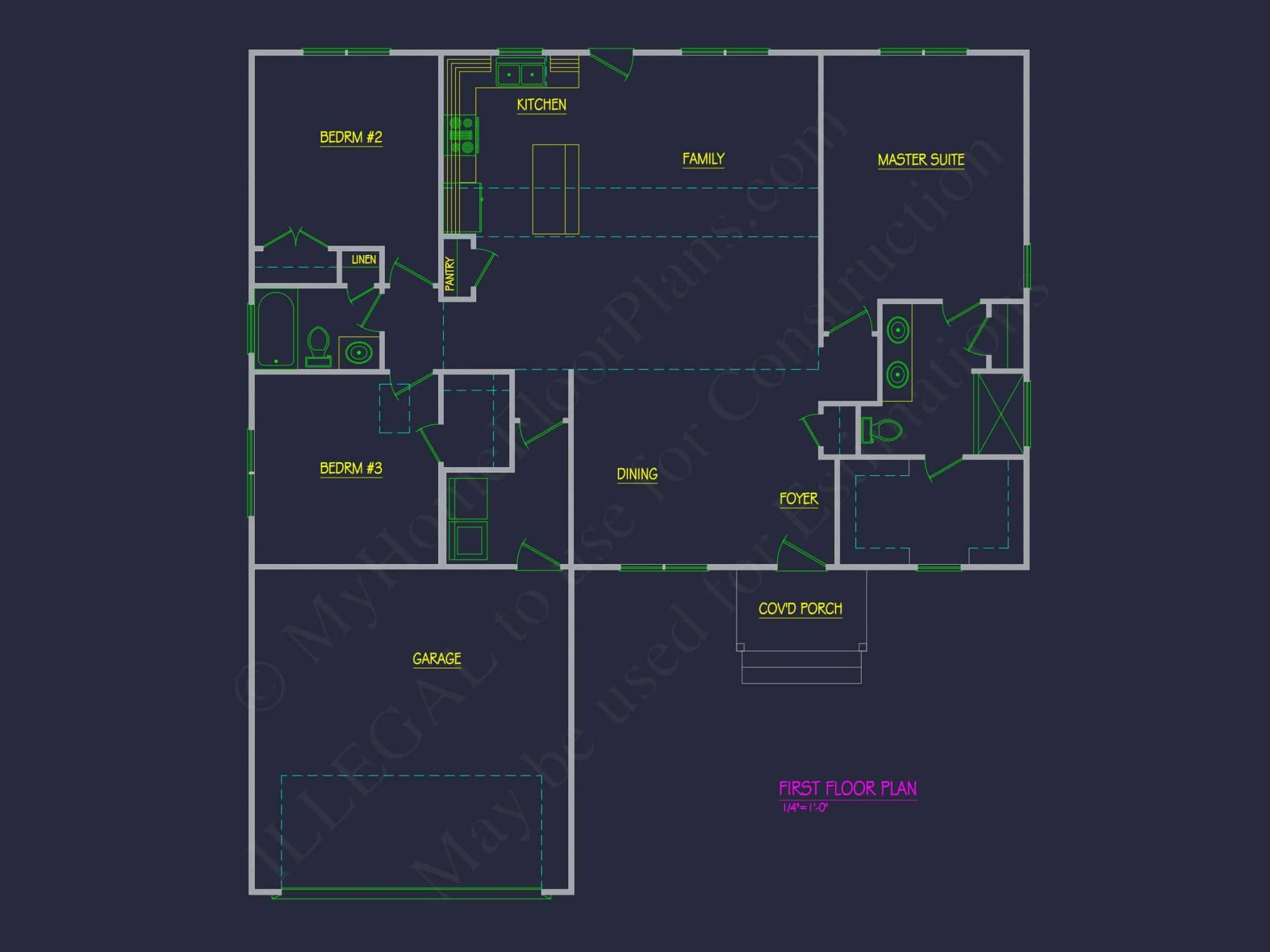Efficient 1-Story House Plan with Spacious Layout & Craftsman Style