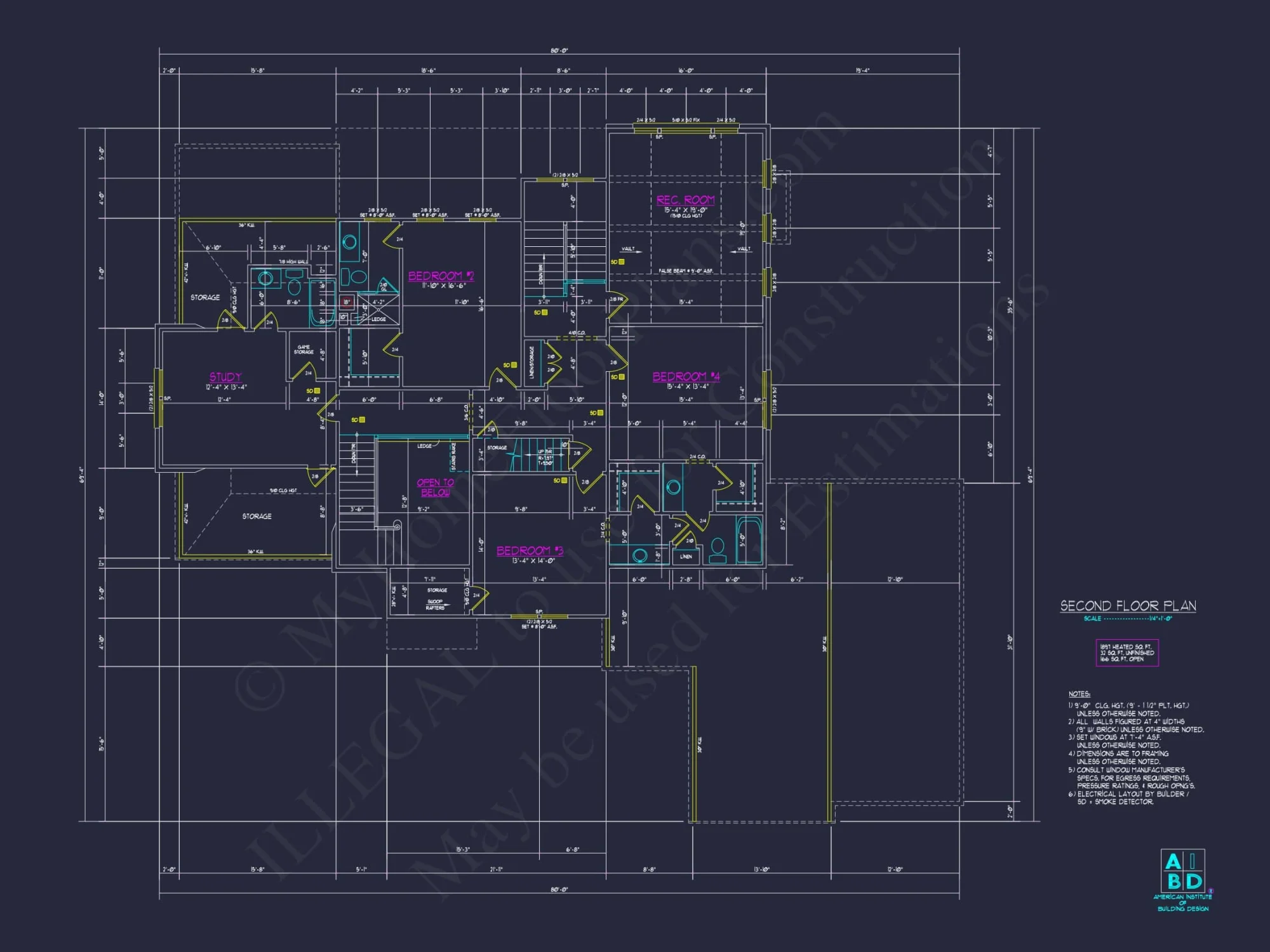 Traditional 4-Bedroom House Plan with Front-Entry Garage