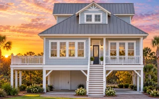Plan  14-1463 - Cedar Shores Retreat  | Modern Farmhouse Coastal - 4-Bed, 3-Bath, 2,181 SF