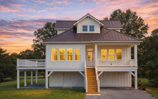 Plan  14-1463 - Cedar Shores Retreat  | Modern Farmhouse Coastal - 4-Bed, 3-Bath, 2,181 SF