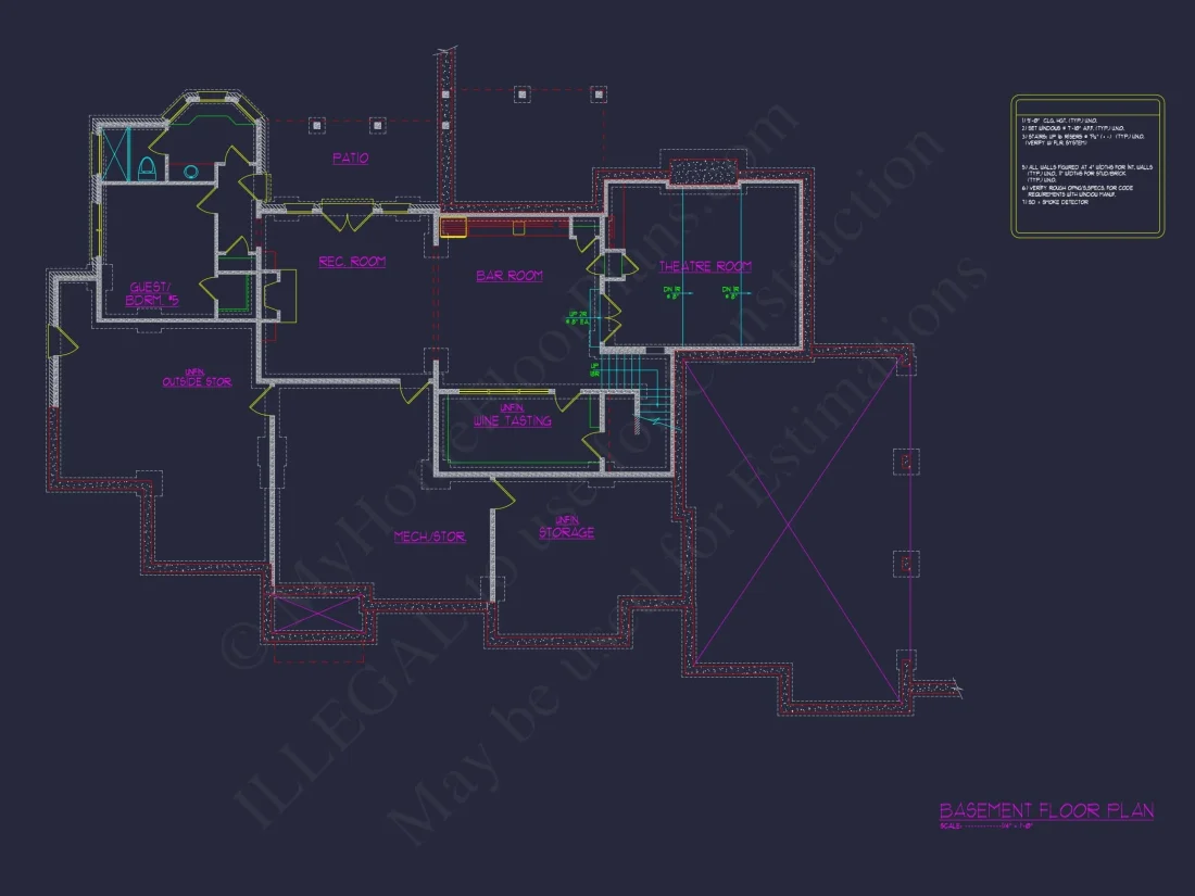 Luxury 2-Story House Plan with Wine Room, Outdoor Kitchen & 3-Car Garage