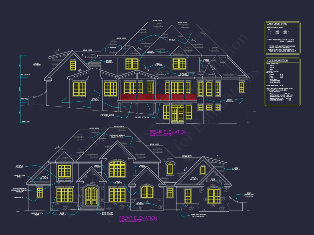 Luxury 2-Story House Plan with Wine Room, Outdoor Kitchen & 3-Car Garage