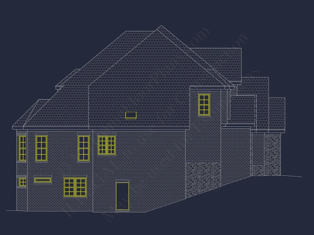 Luxury 2-Story House Plan with Wine Room, Outdoor Kitchen & 3-Car Garage