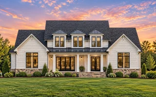 Plan  17-1476 - The Lopez House |  Colonial Revival - 4-Bed, 3.5-Bath, 3,181 SF
