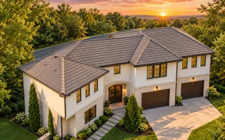 Plan  15-1145 - Poplar Cove Cottage  | Mediterranean Garage - 4-Bed, 4-Bath, 3,500 SF